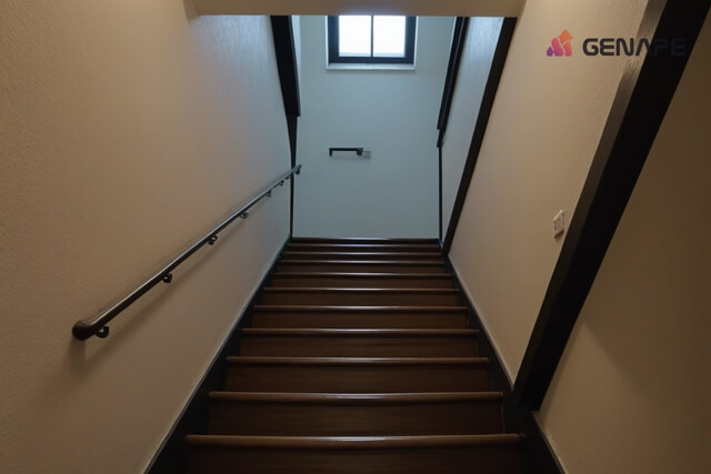 開房門見向下樓梯